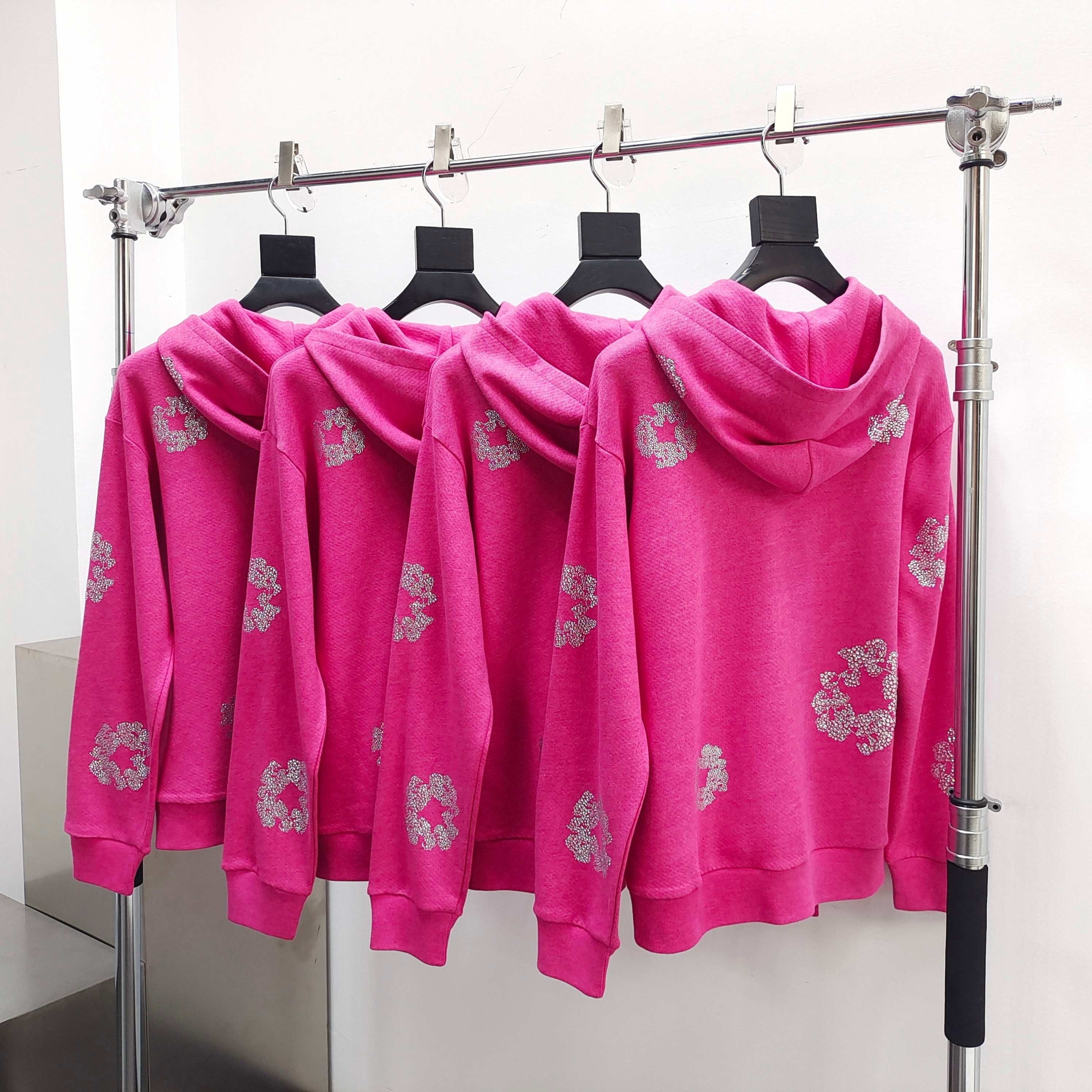 Sweat DENIM.T pink Grey Flowers