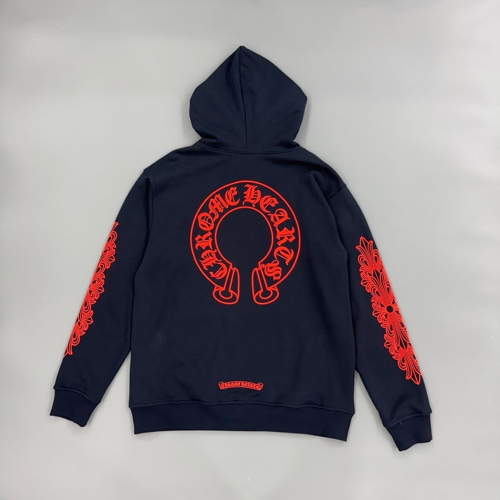 Sweat chrome noir / rouge