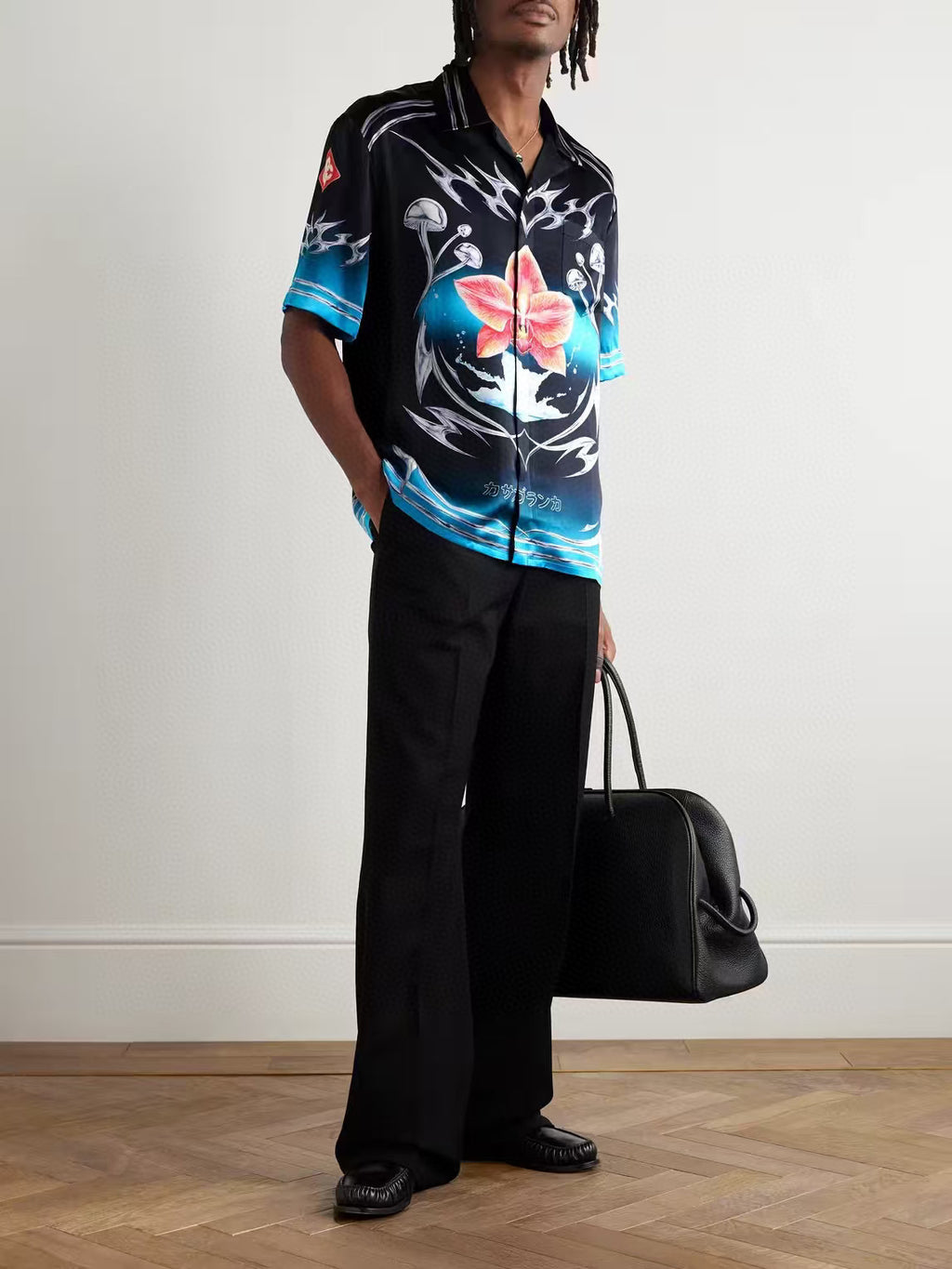 Chemise en soie Blade Imprimé Graphique Casa B