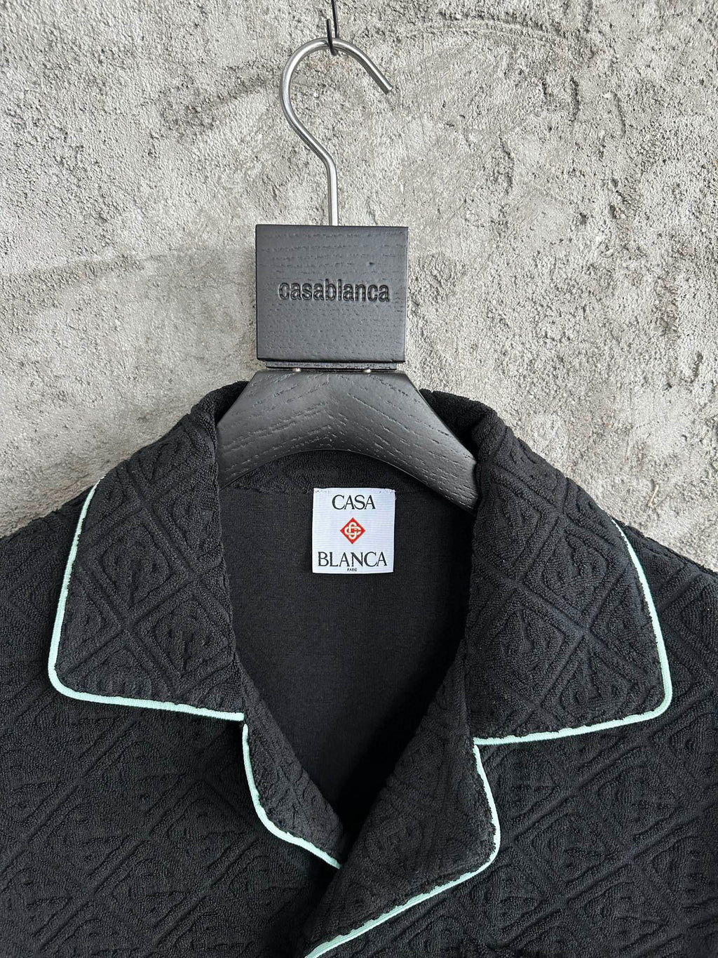 Casa B MONOGRAM JACQUARD TOWELLING SHORT SLEEVE SHIRT