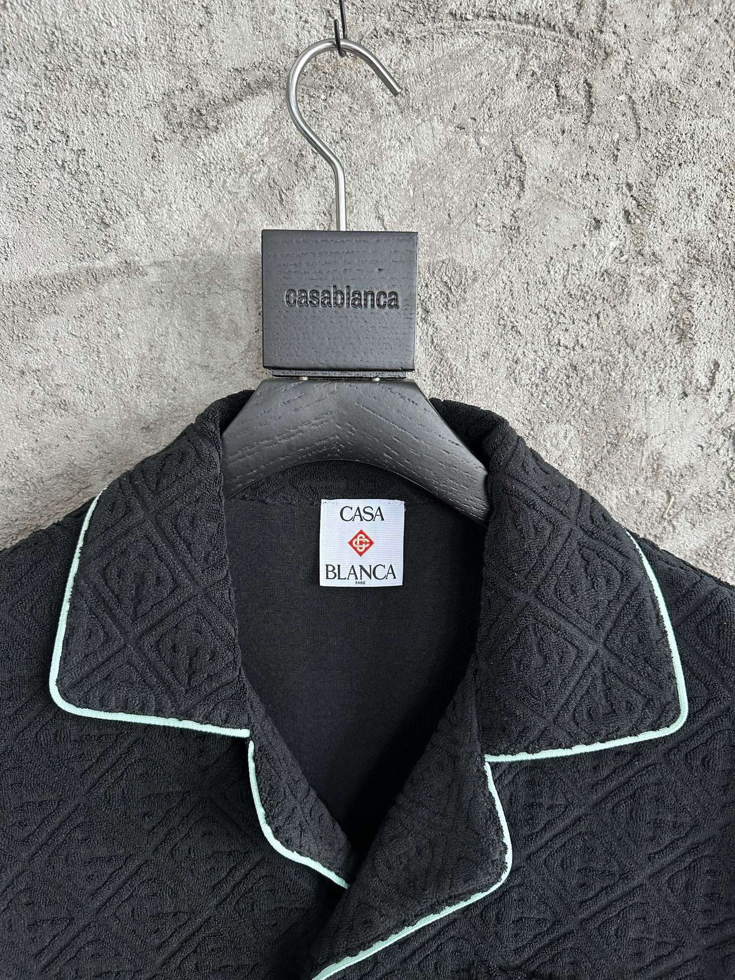 Casa B MONOGRAM JACQUARD TOWELLING SHORT SLEEVE SHIRT