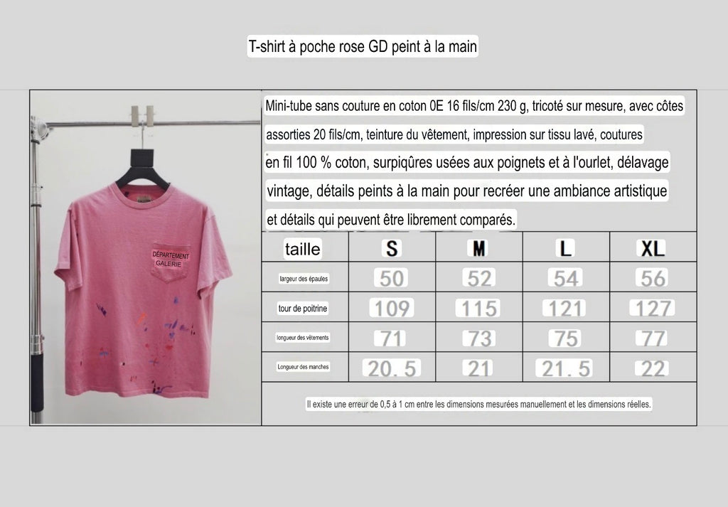 T shirt  Gallery giclé rose