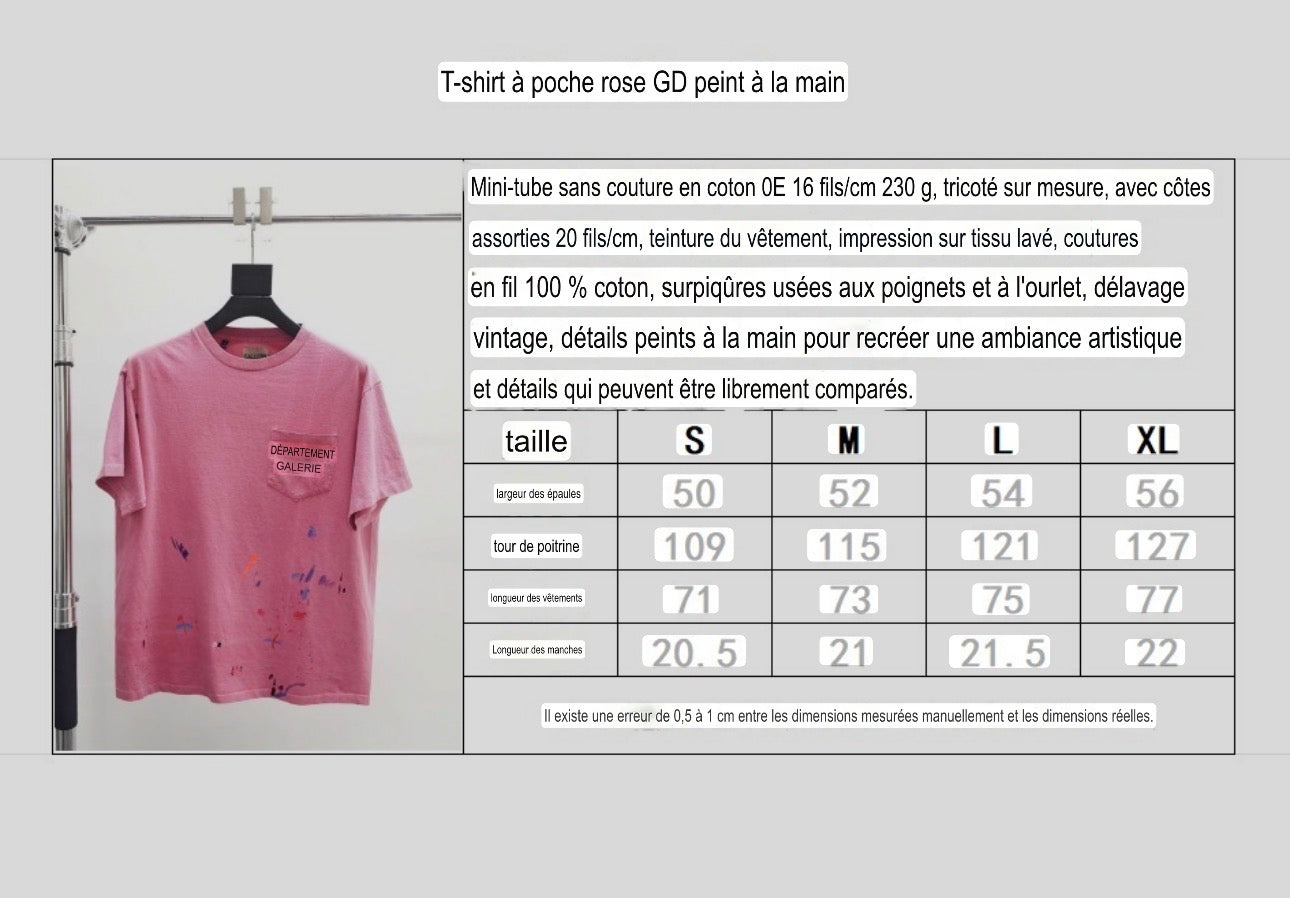 T shirt  Gallery giclé rose