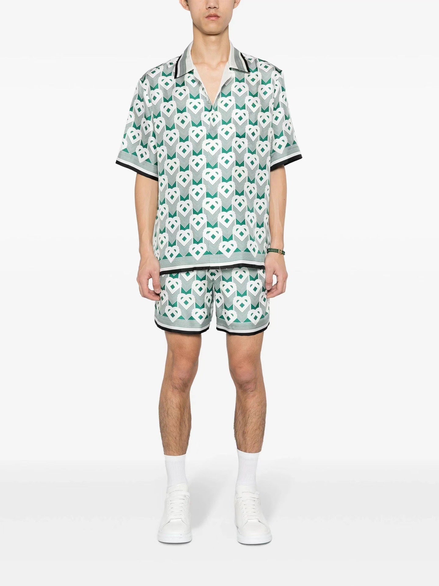 Casa B - Chemise Monogram Cœur en soie