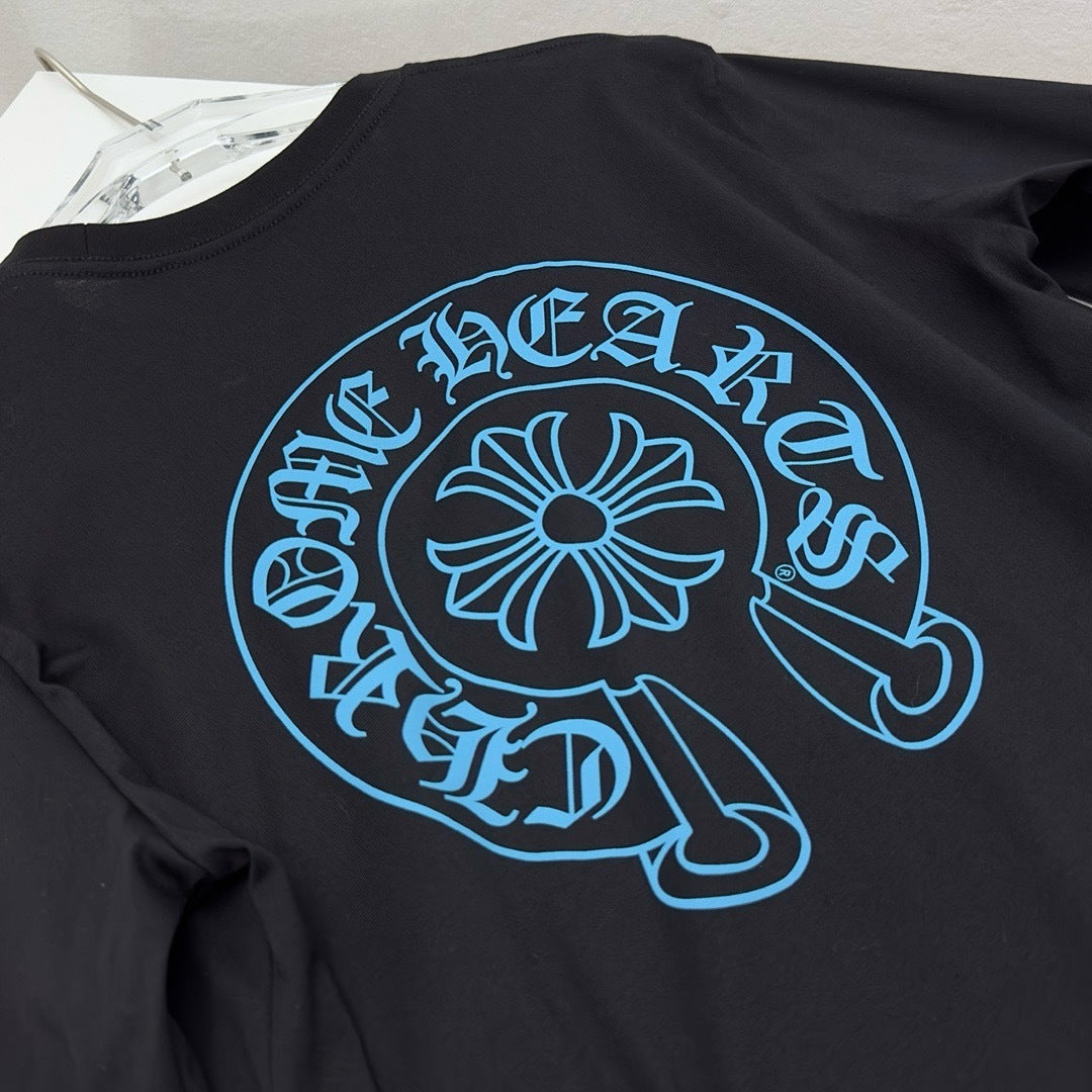 T shirt  Chrome Black Montaigne / BLUE long sleeve