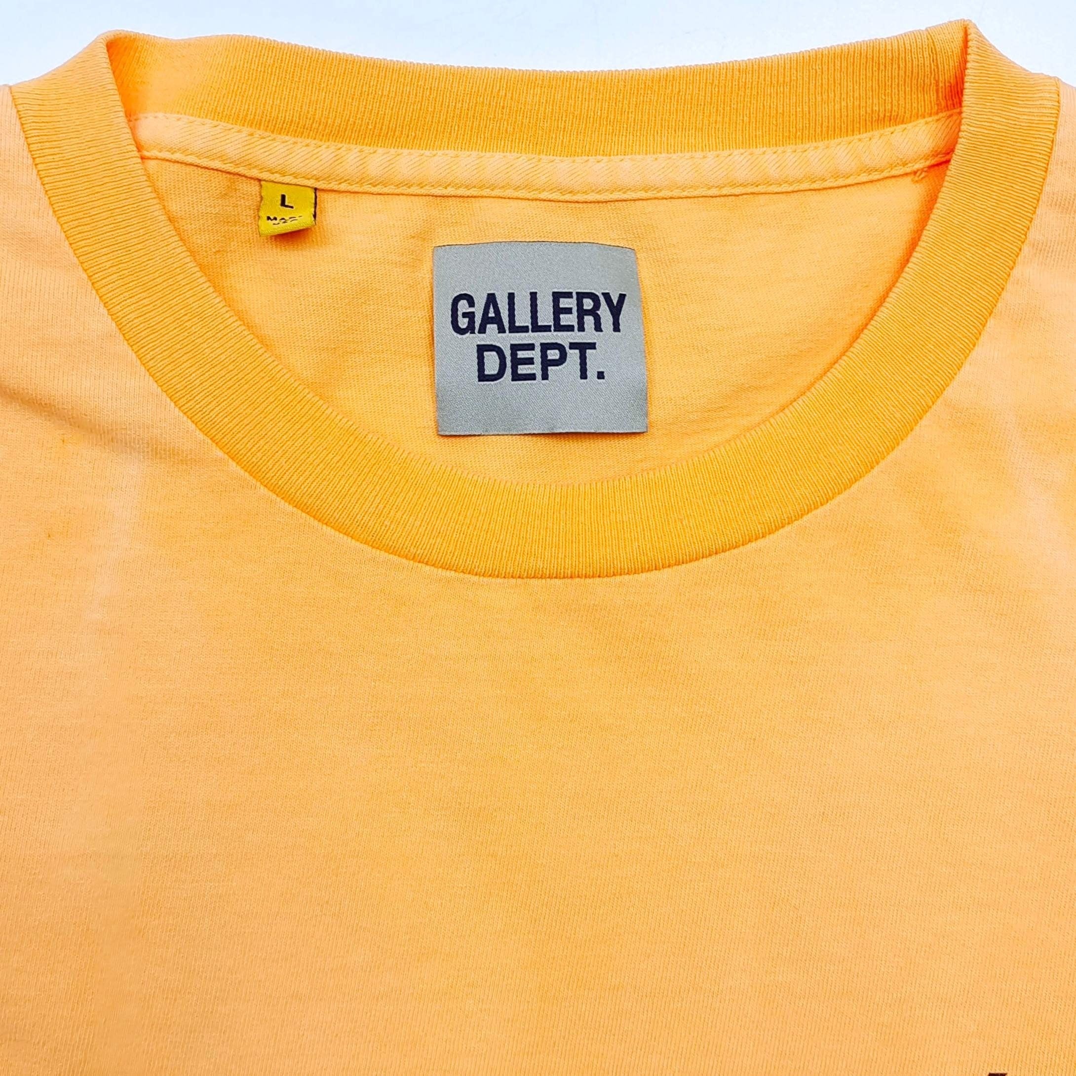 Tshirt noir manches ondulés Orange   GALLERY