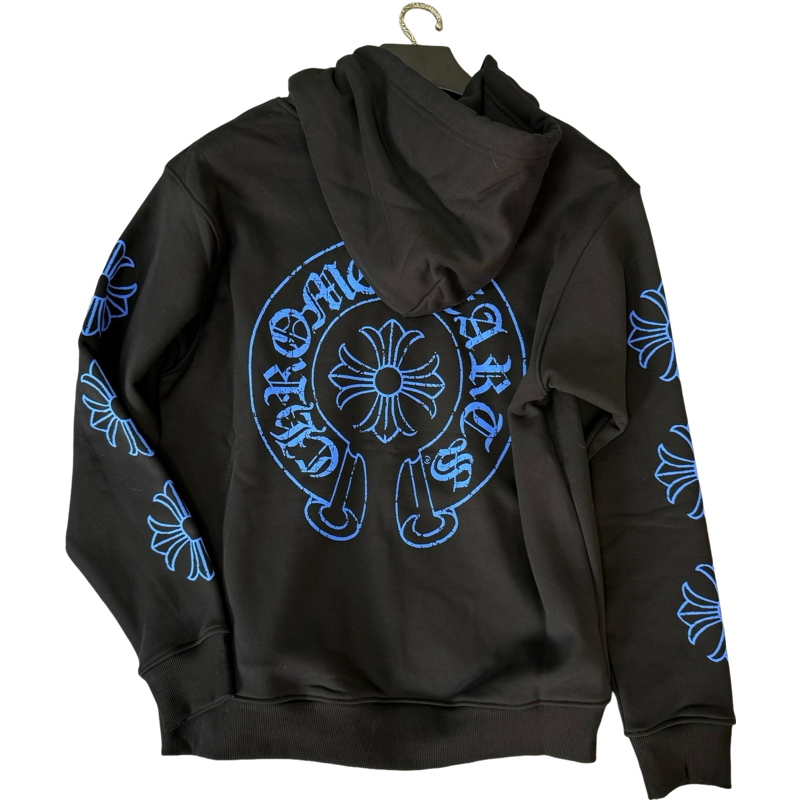 Sweat chrome noir / bleu