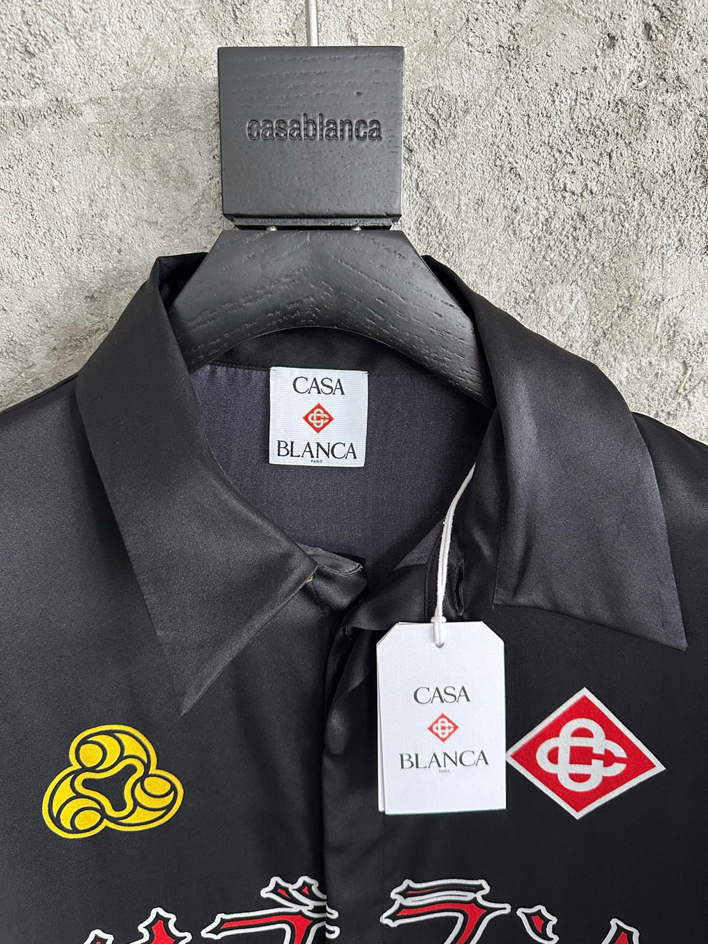 Casa B Chemise en soie Chinese Print