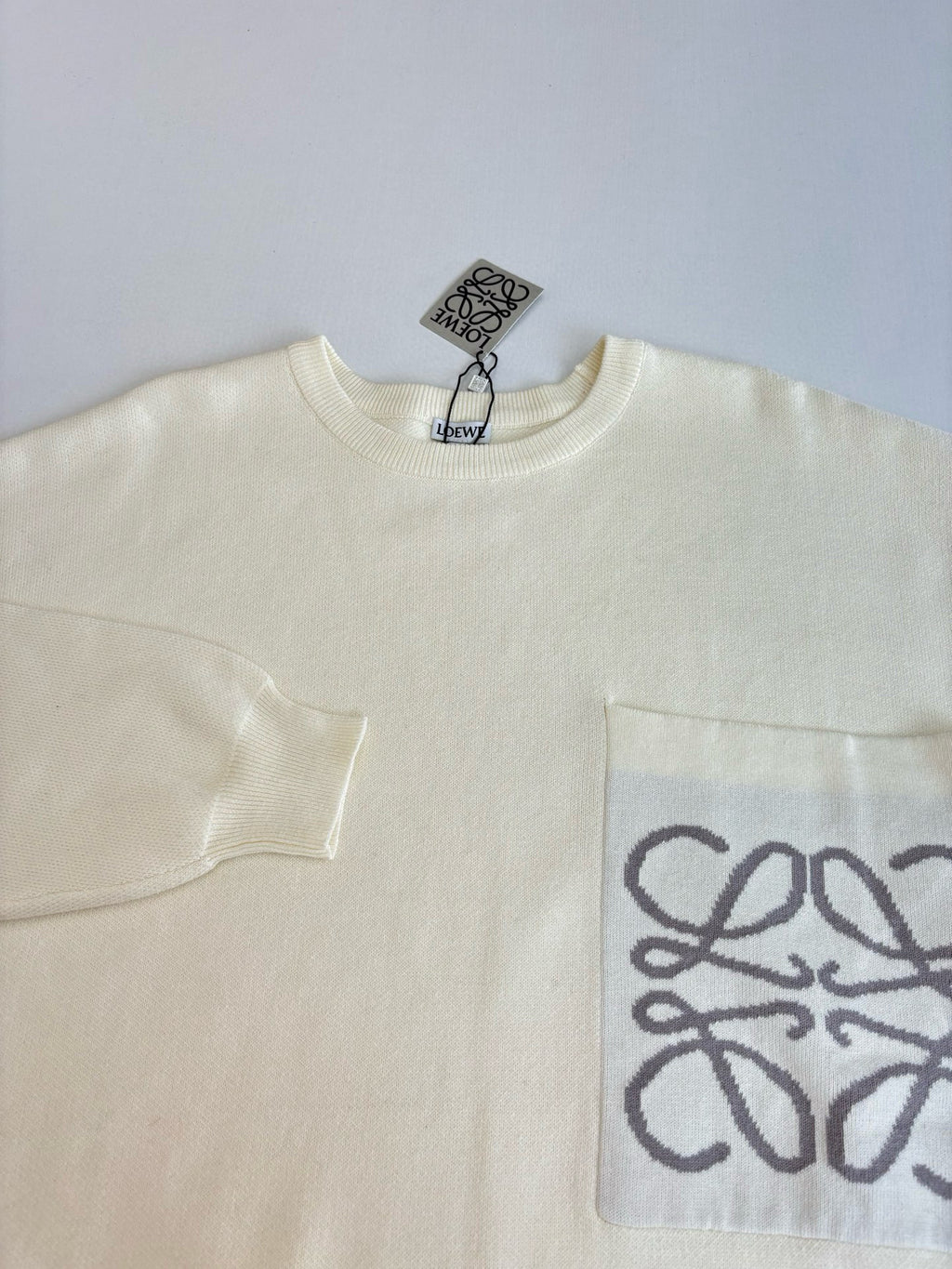 Pull Coton Anagram Blanc