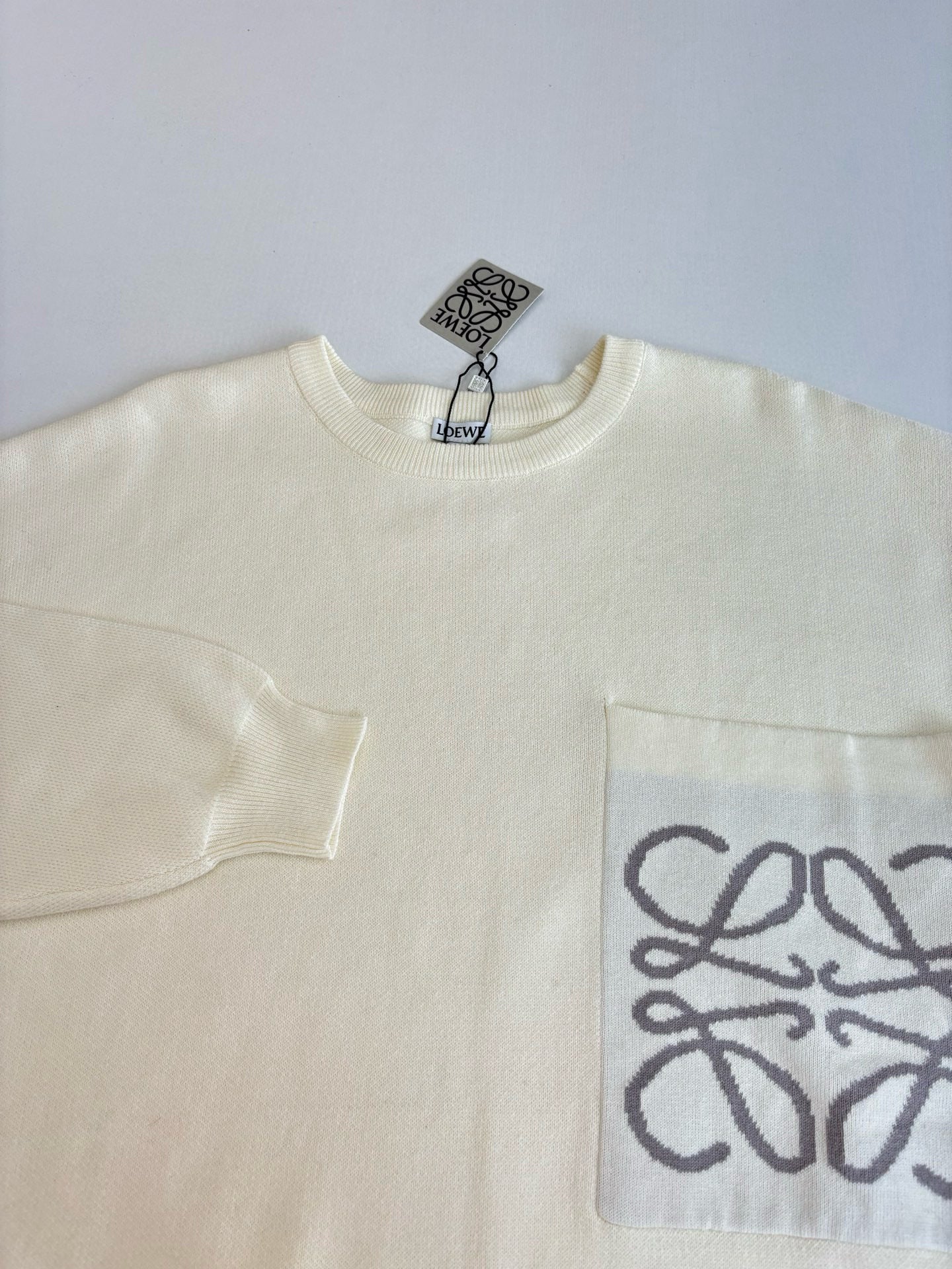 Pull Coton Anagram Blanc