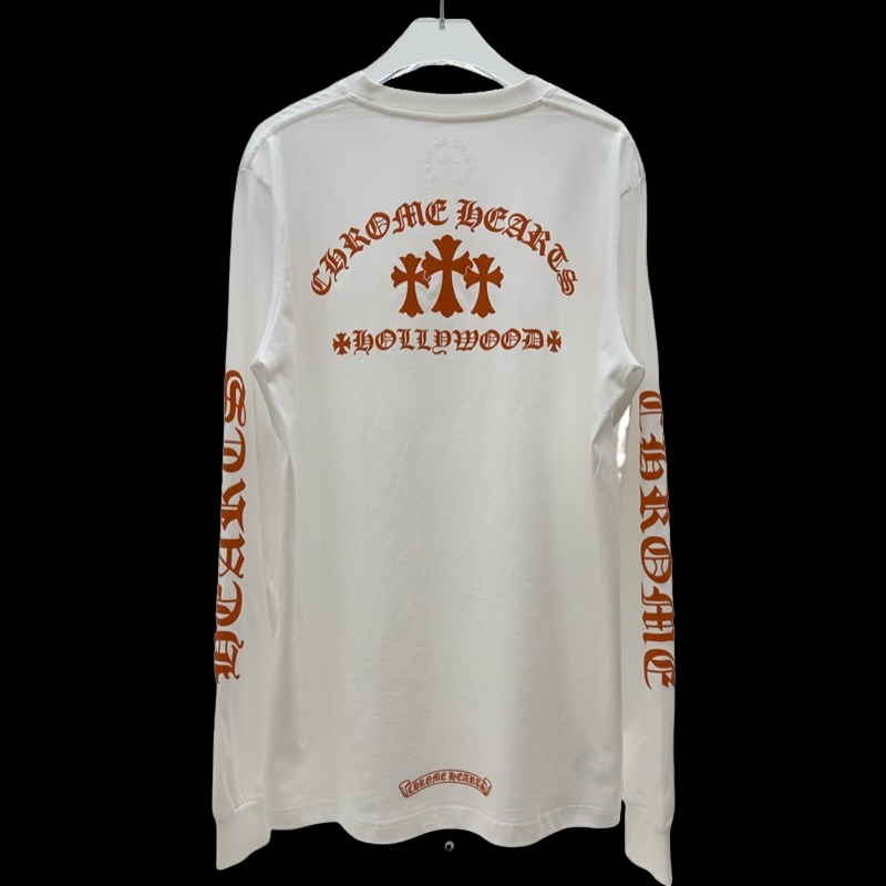 T shirt  Chrome White / Orange  sleeve