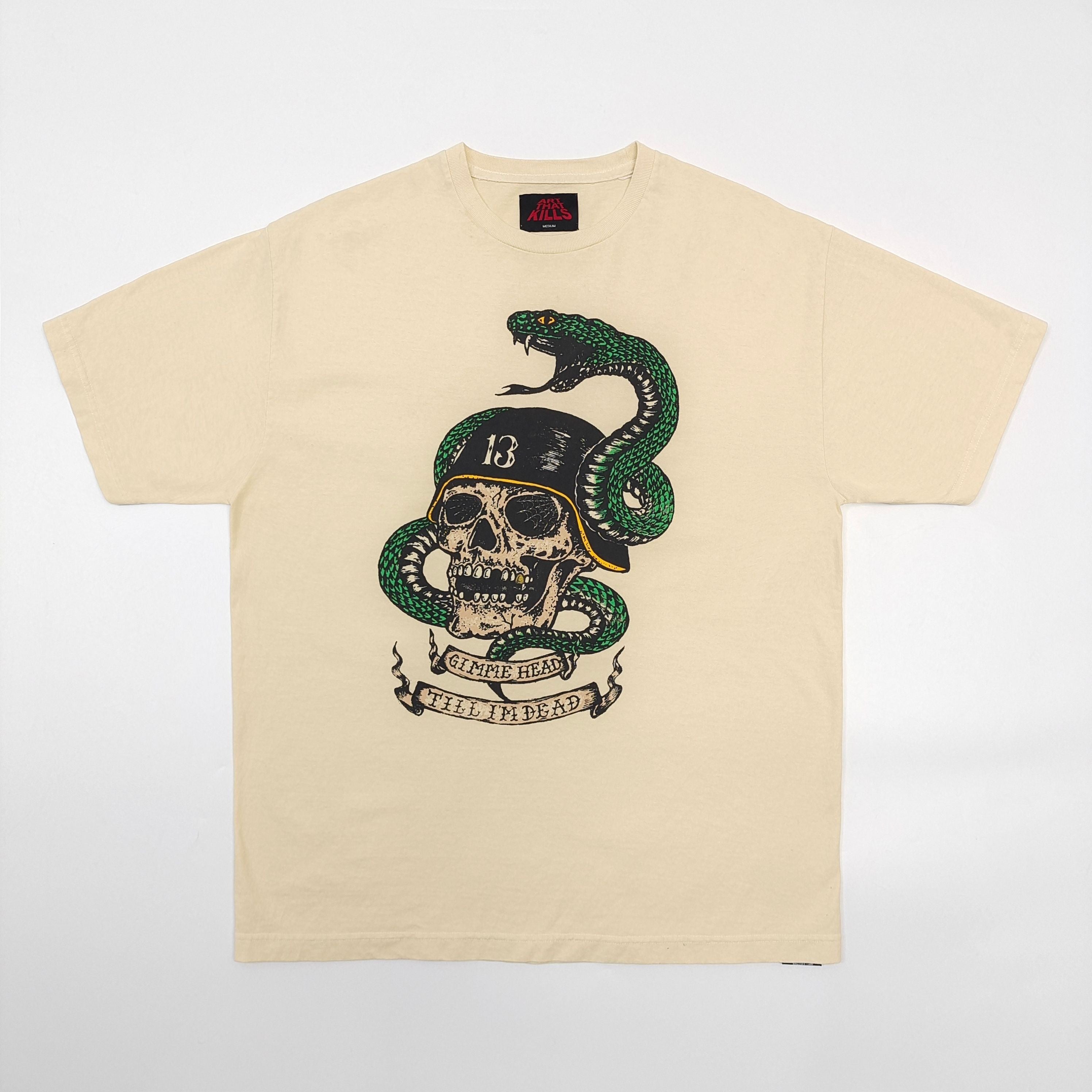 T shirt Beige Was-Was Python Green