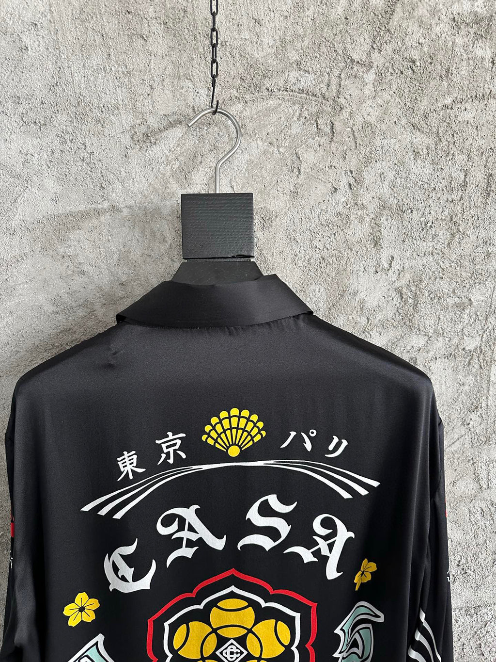 Casa B Chemise en soie Chinese Print