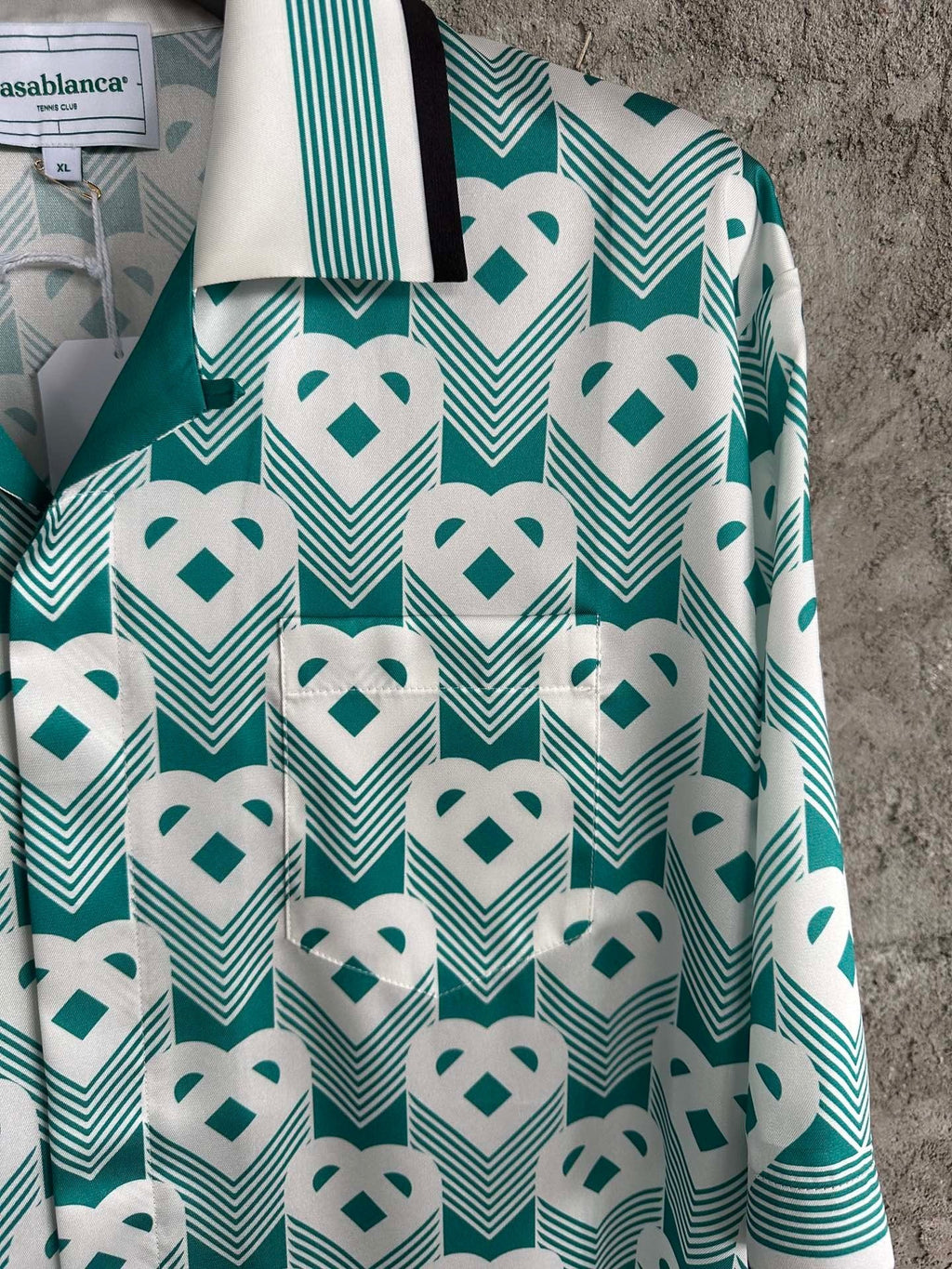 Casa B - Chemise Monogram Cœur en soie