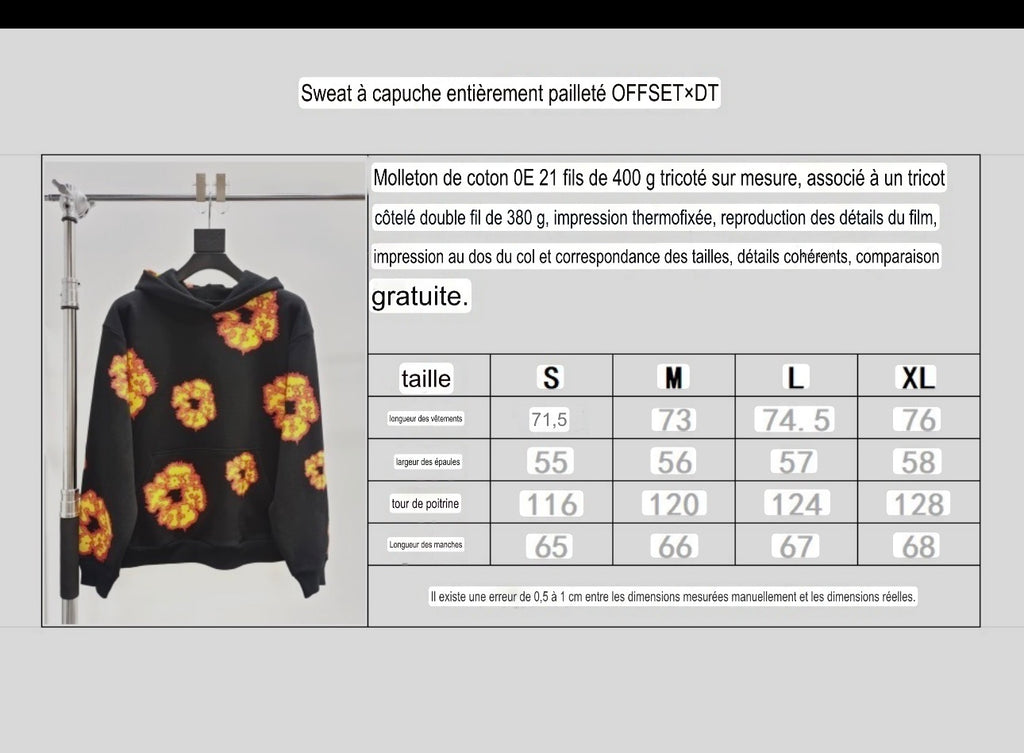 Sweat Black capuche mono DT TEARS KAPOK