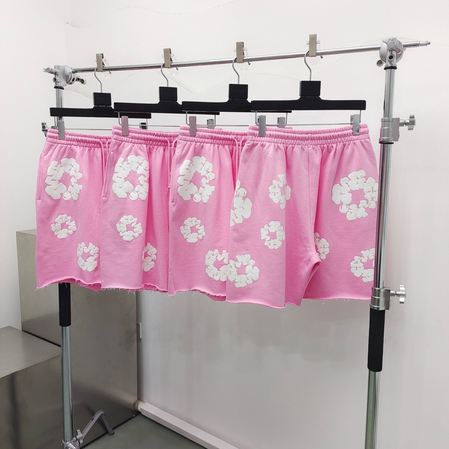 Short Denim . Trs rose