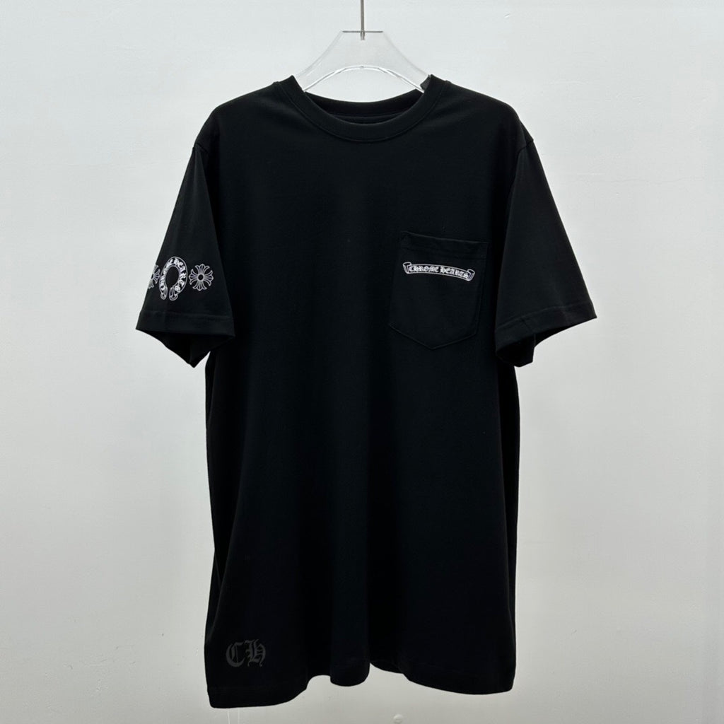 T shirt Chrome Logo Rose / Black