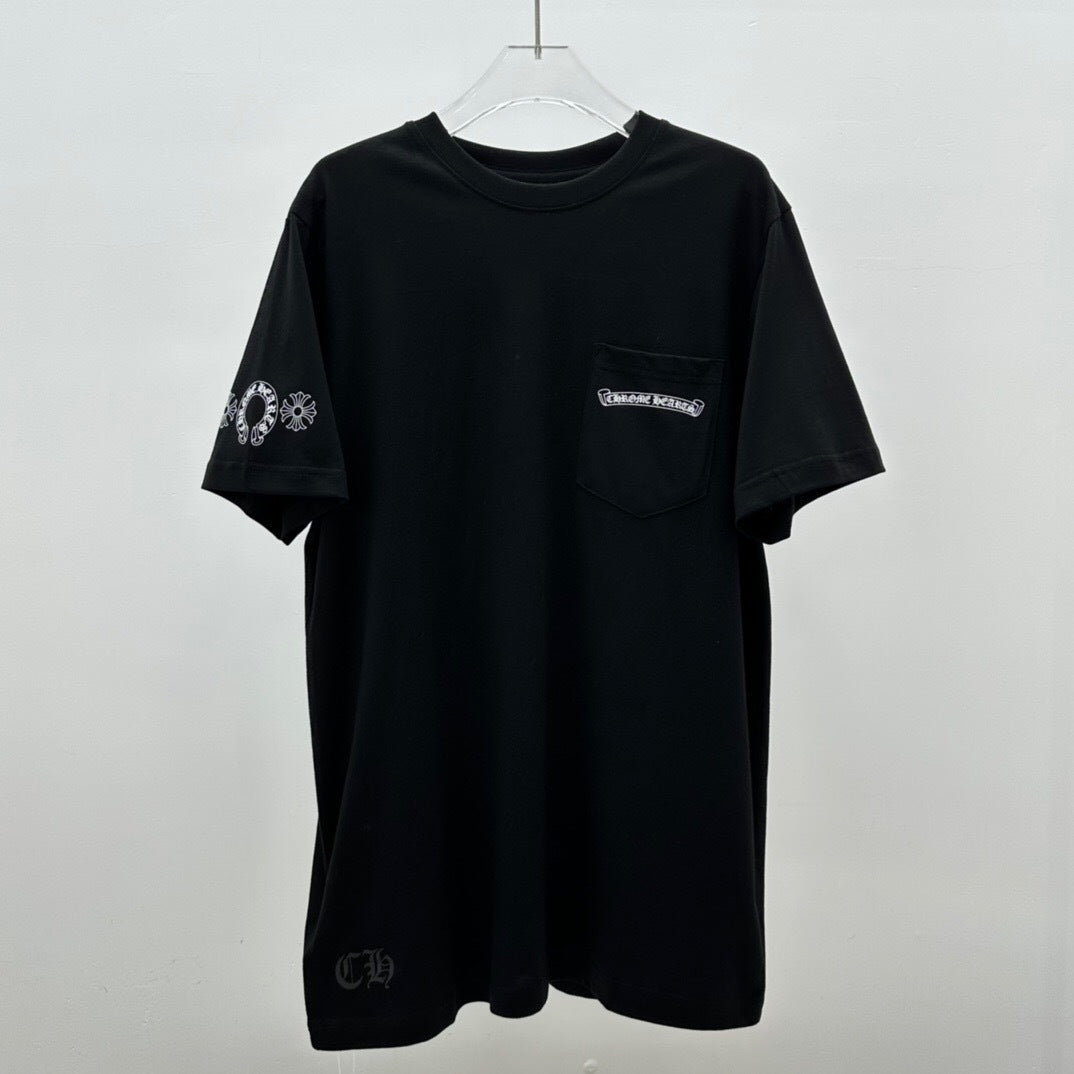 T shirt Chrome Logo Rose / Black