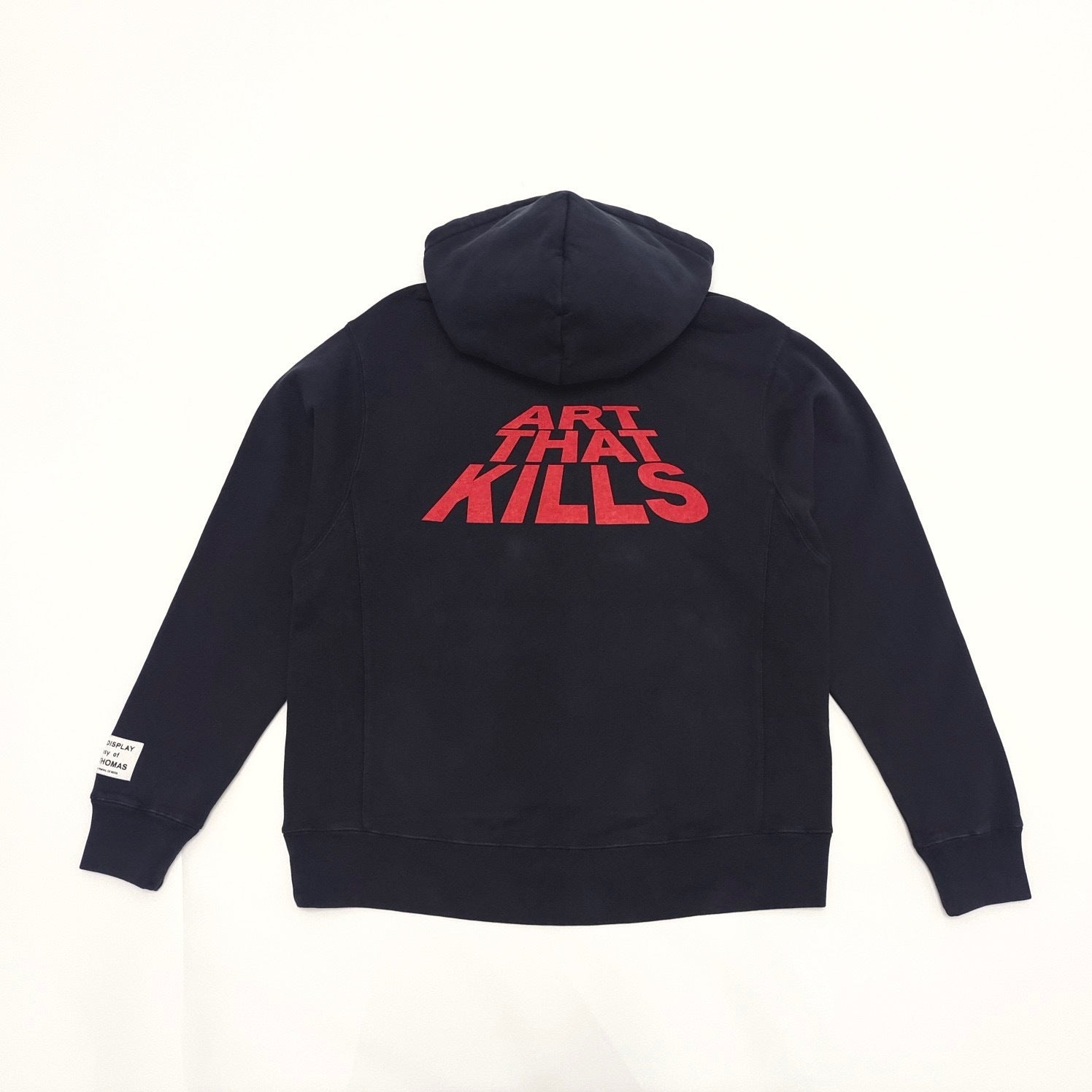 Sweat à capuche lettre Hill bleu marine