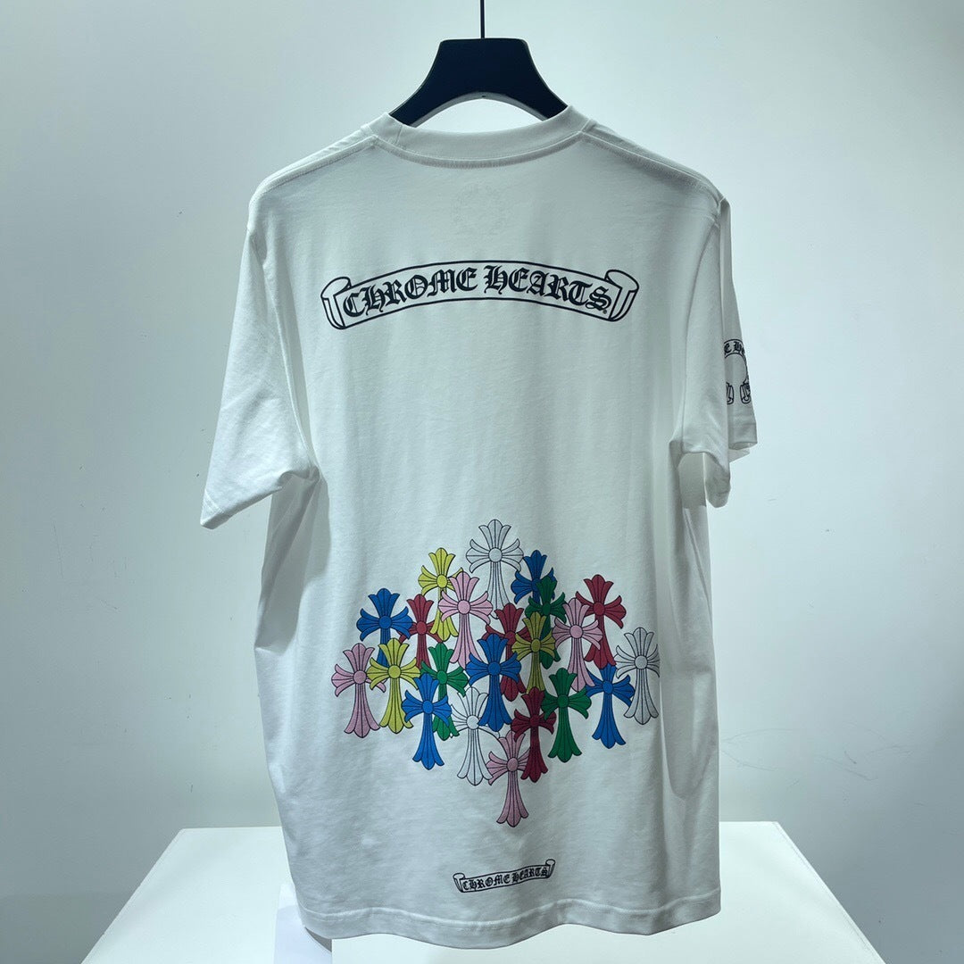 T shirt Arc en ciel de croix  full chrome