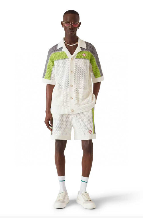Casa B - Chemise crochet rayure ensemble