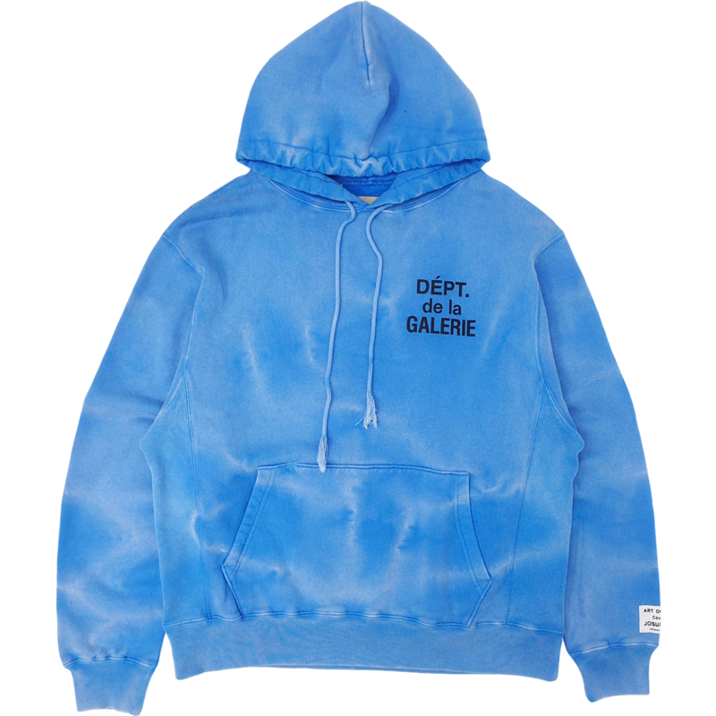 Sweat à capuche lettre Hill bleu