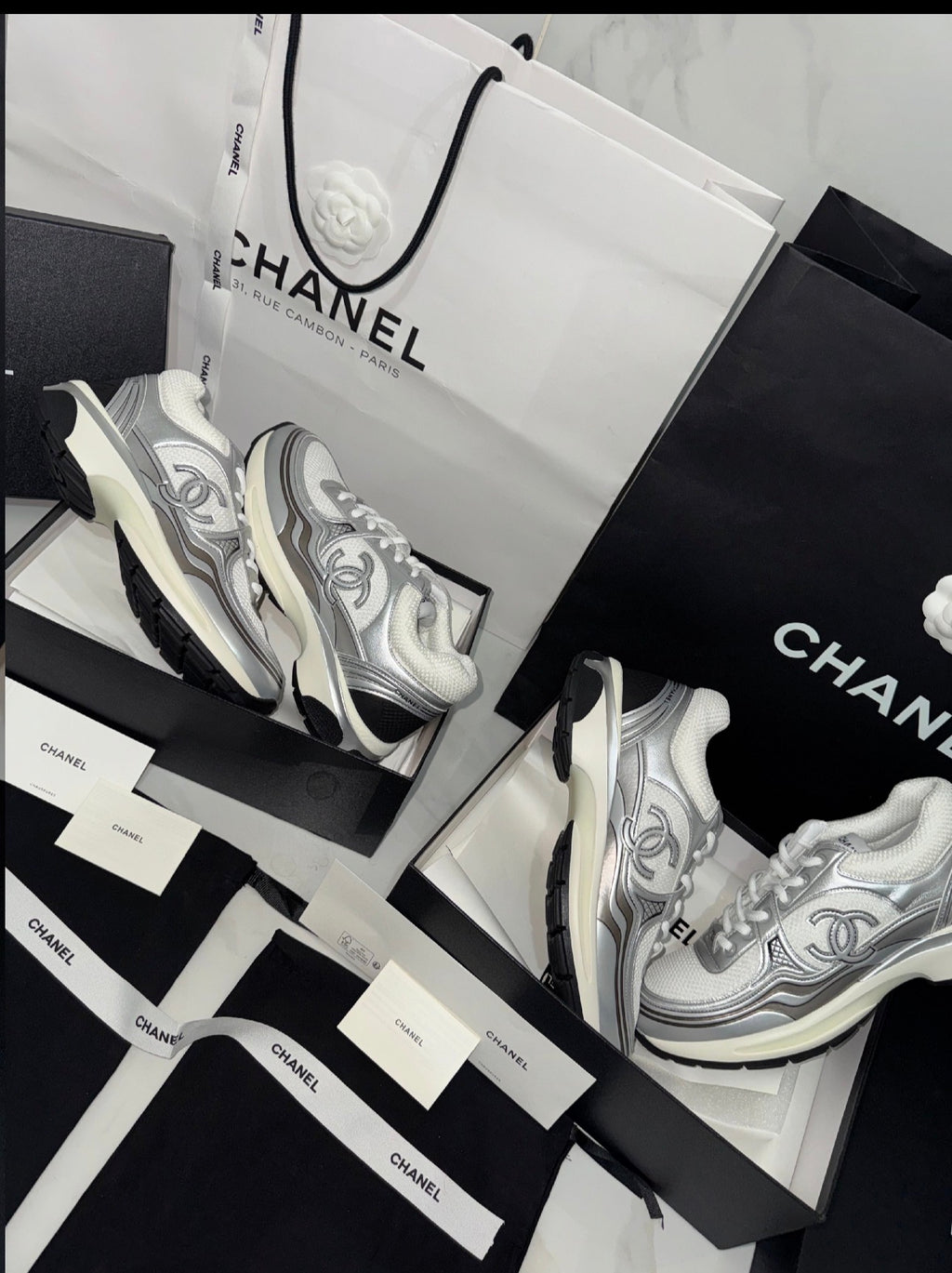 Sneakers Chnl  Argenté V3S