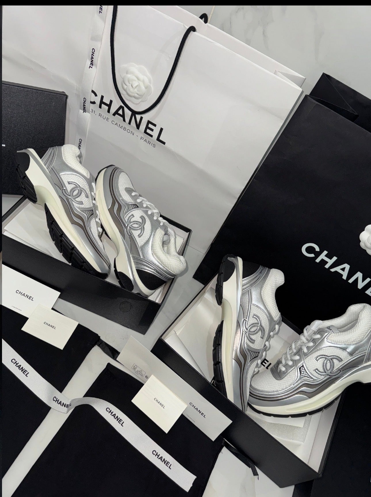 Sneakers Chnl  Argenté V3S