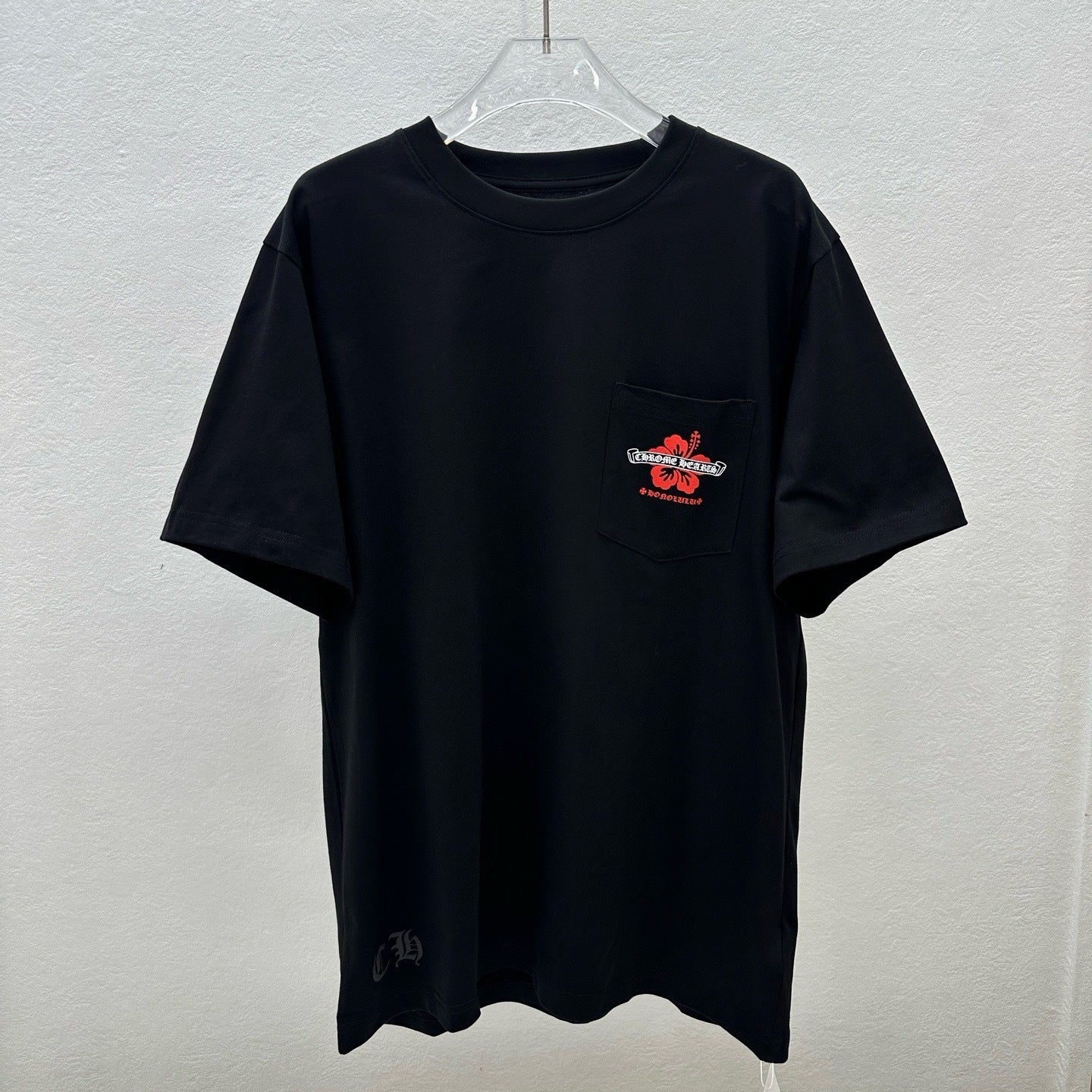 T shirt chrome Flowers black