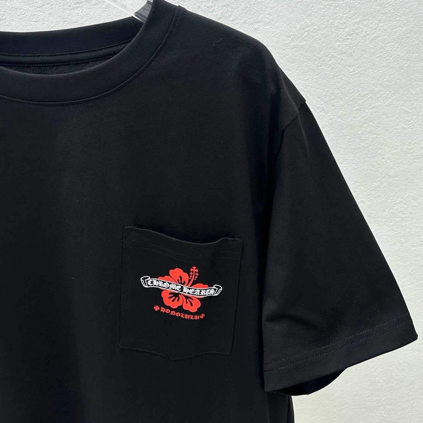 T shirt chrome Flowers black