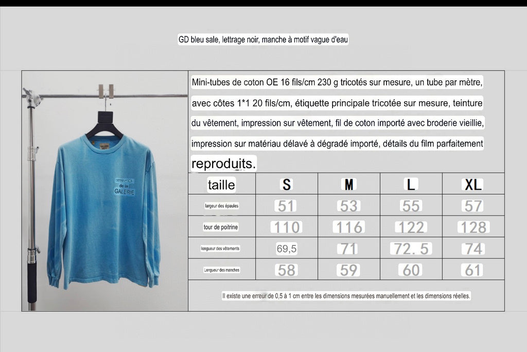 T shirt Manches longues bleu Vague D’eau Gallery