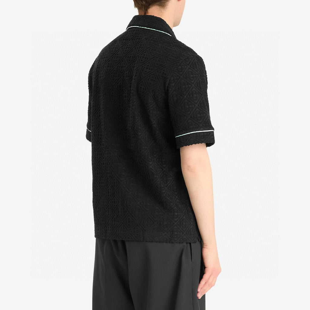 Casa B MONOGRAM JACQUARD TOWELLING SHORT SLEEVE SHIRT