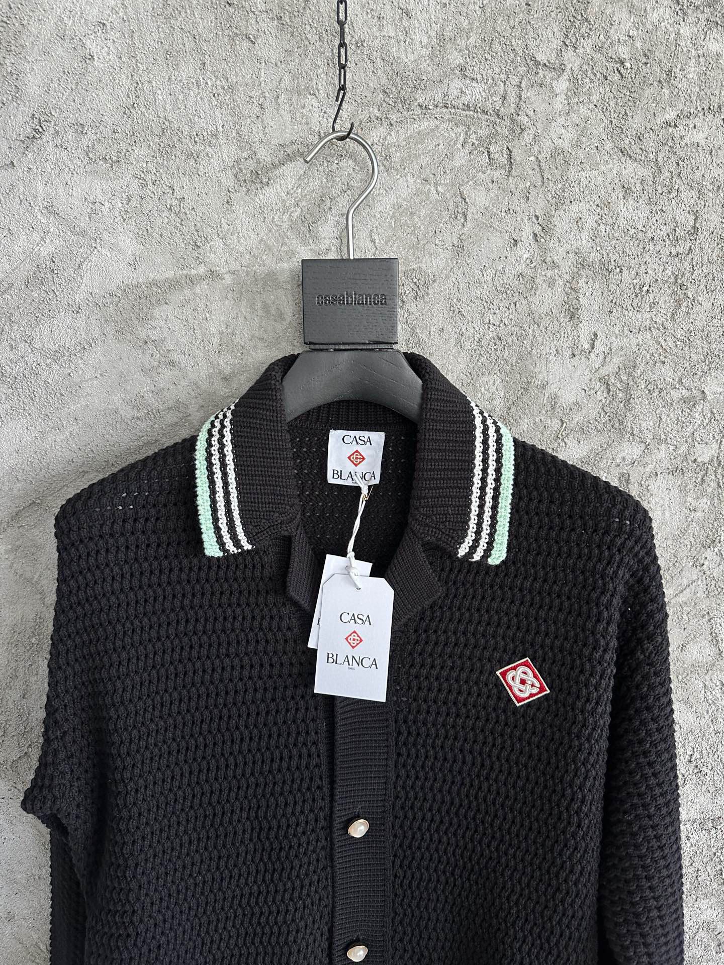 Casa B cardigan en maille à design côtelé