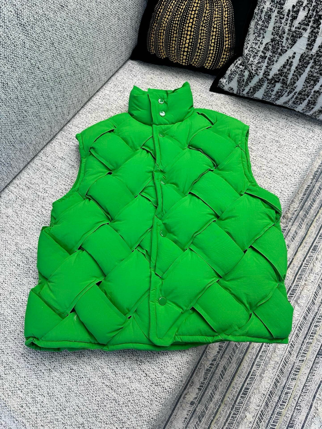 Doudoune en duvet de Canard vert Bottega