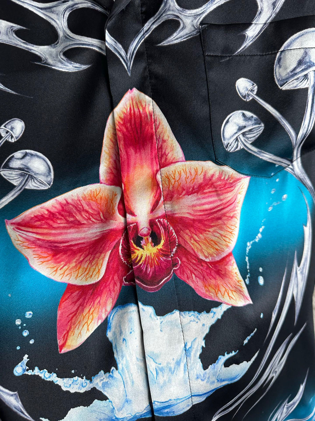 Chemise en soie Blade Imprimé Graphique Casa B