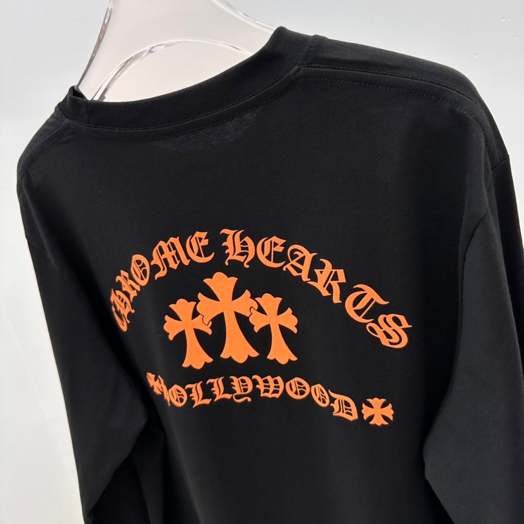 T shirt  Chrome Black / Orange  sleeve