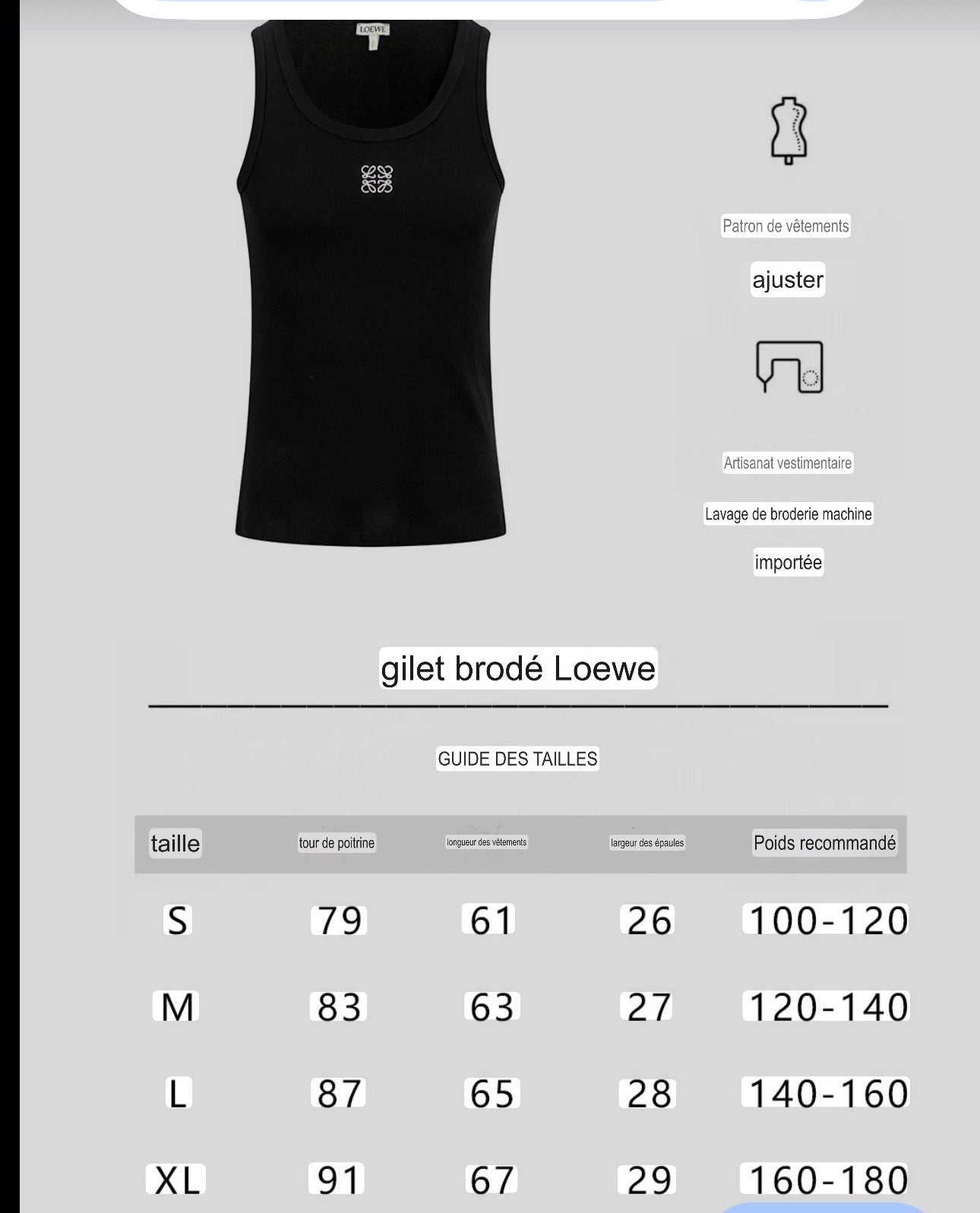 Débardeur Blanc Loew 10/10