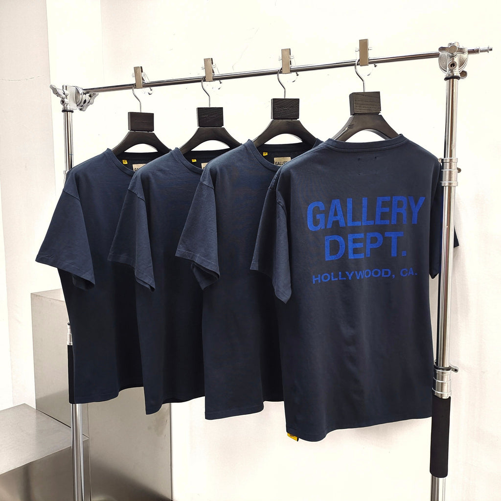 T shirt Gallery blue / black basique
