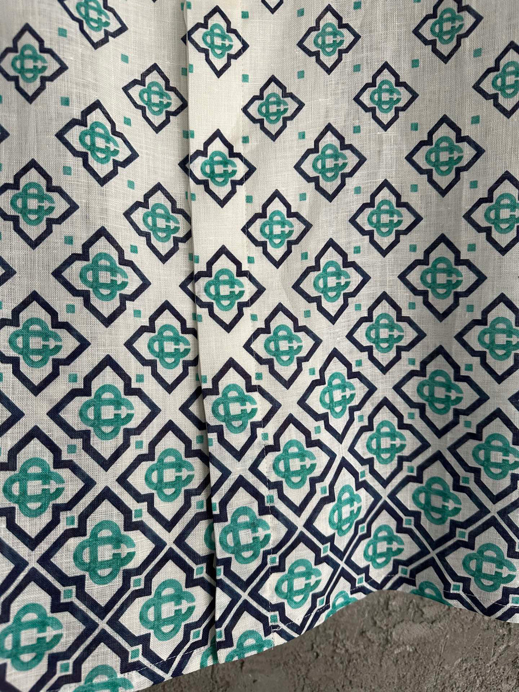 Casa B - Chemise à Manche courte soie Gradient Monogram