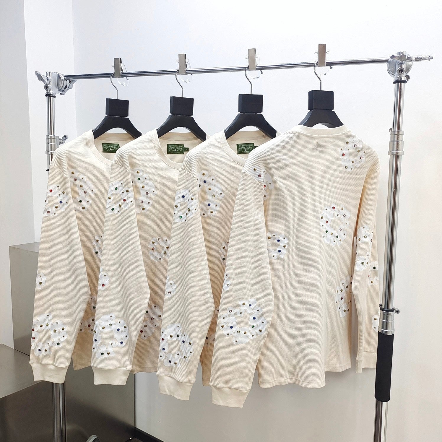 T shirt DTEARS beige gaufrée