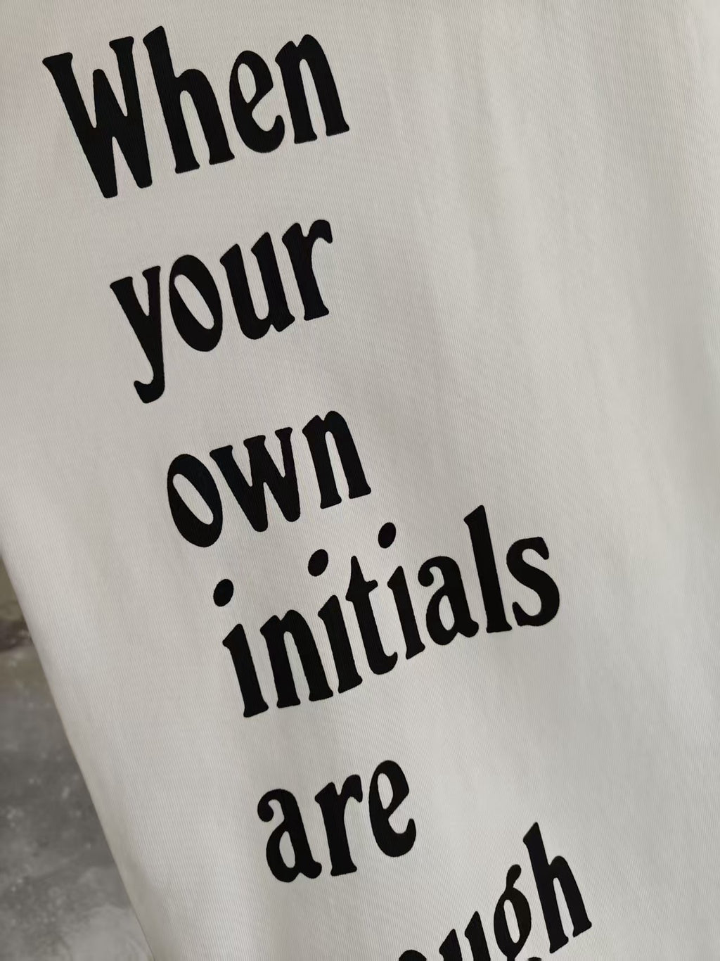 T shirt chrome initials