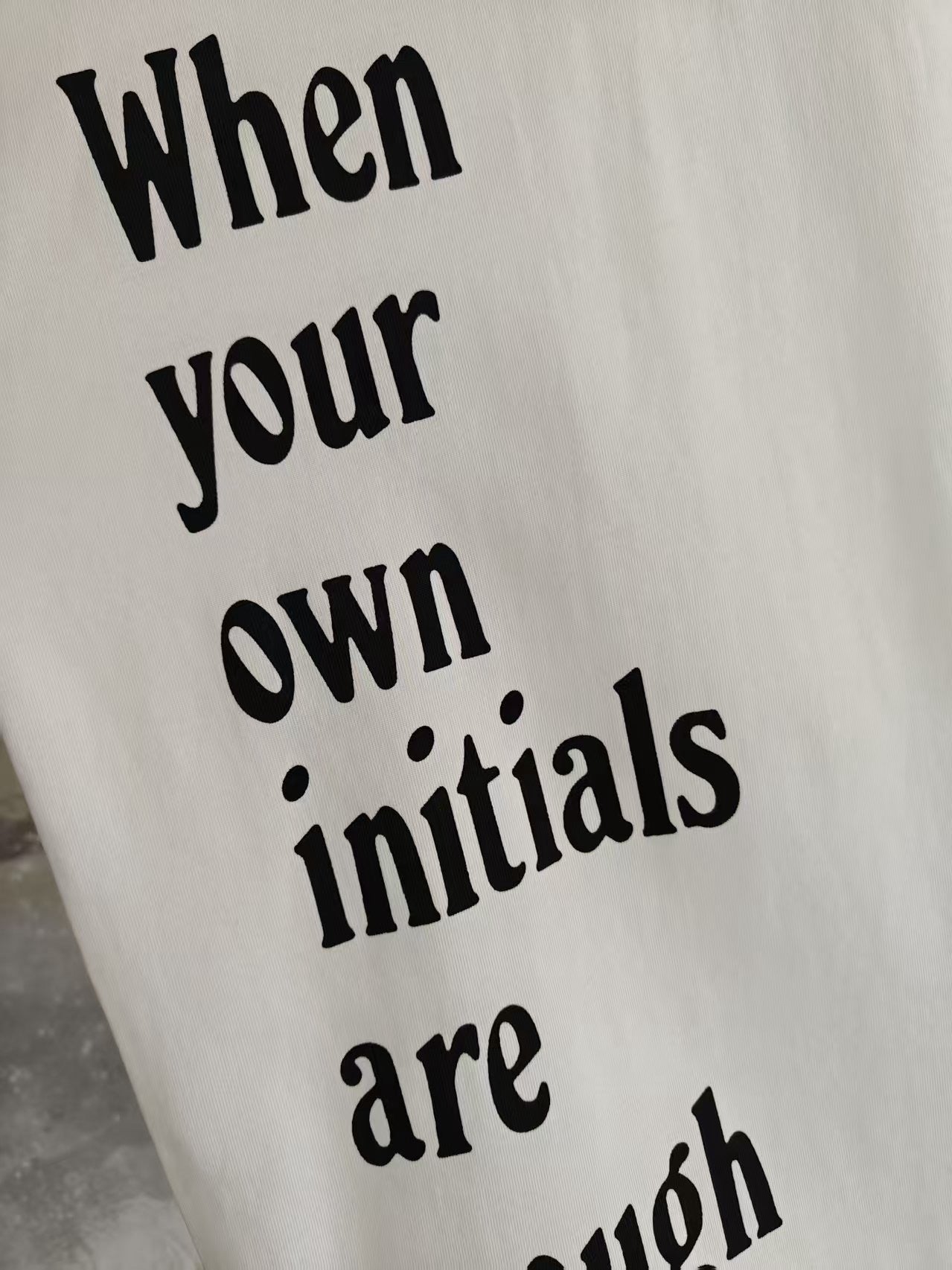 T shirt chrome initials