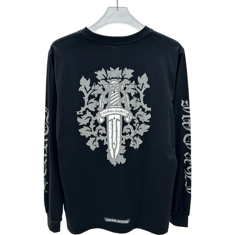 Chrome long sleeve black White