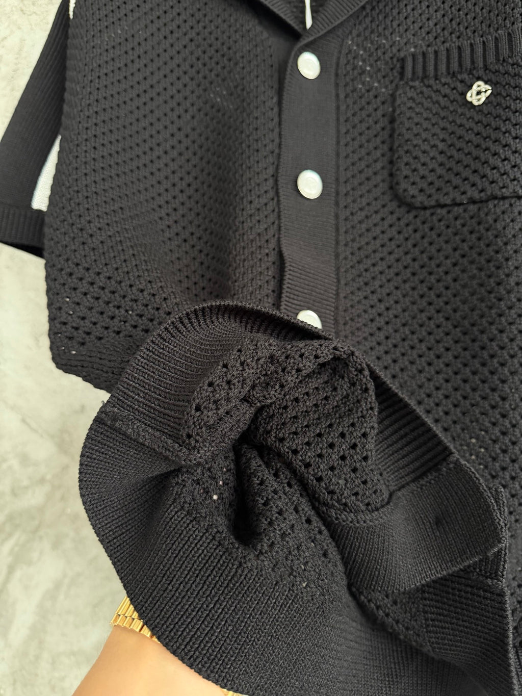 Casa B - Chemise crochet black 2026