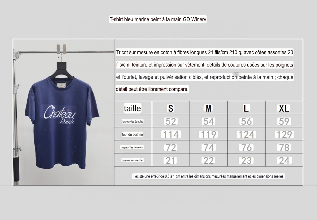 T shirt Bleu marine Gallery peint