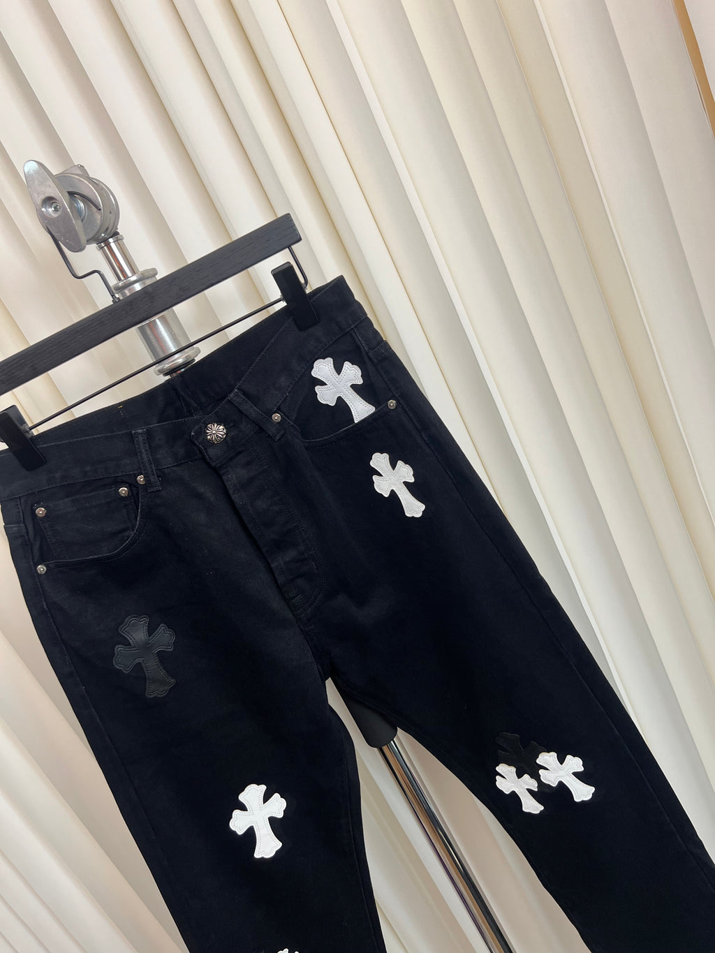 Jean Chrome noir / grey croix