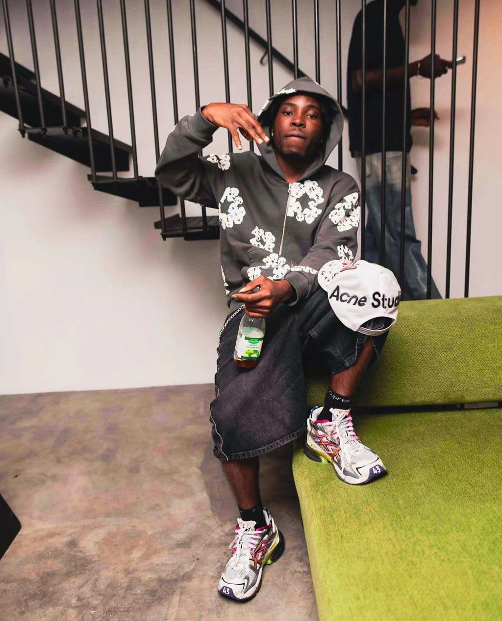 Gilet D.tears Grey foncé motif Kapok