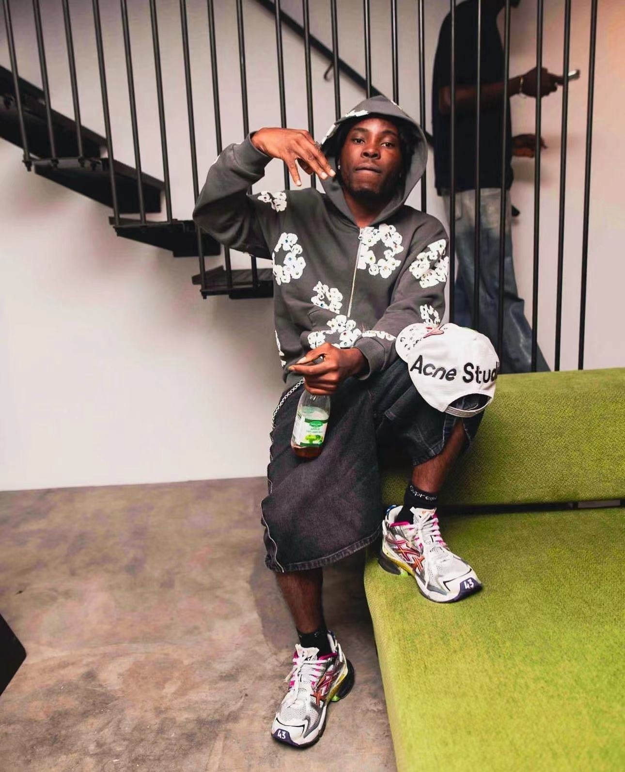 Gilet D.tears Grey foncé motif Kapok