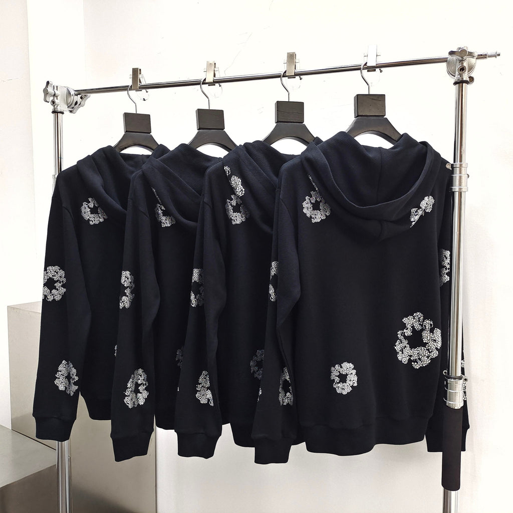 Gilet zippé D.tears black & white brillant