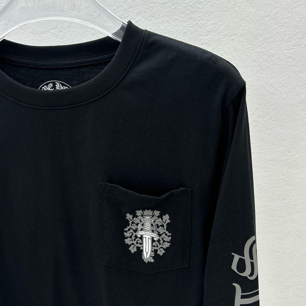 Chrome long sleeve black White